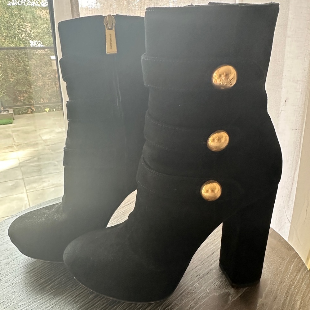 Black Suede Michael Kors Boots